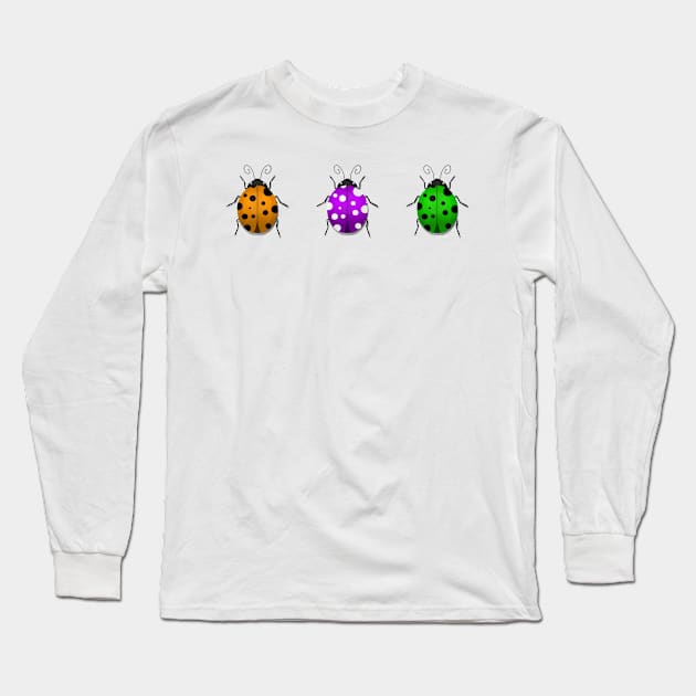 ladybugs Long Sleeve T-Shirt by psychoshadow